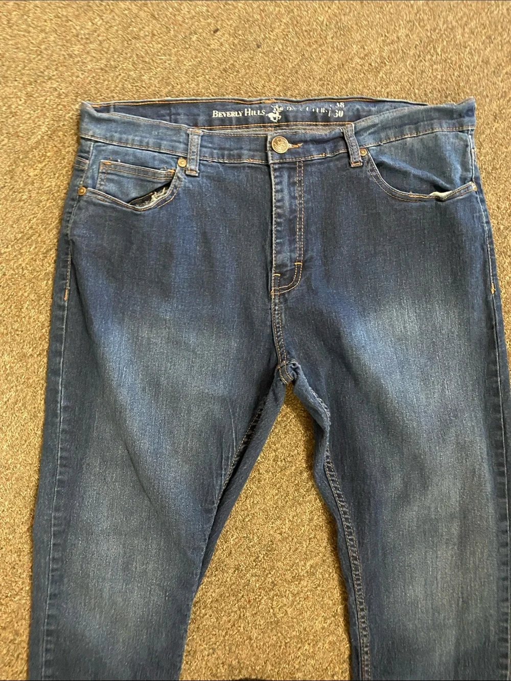 Beverly Hills Polo Club Men’s Dark Blue Slim-Straight Jeans